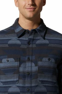 Mountain Hardwear Men's Granite Peak™ Flannel Shirt -Mountain Hardwear Sales Shop 25540774 NAVY 3 4