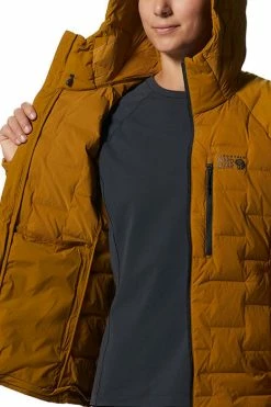 Mountain Hardwear Women's Stretchdown™ Hooded Jacket -Mountain Hardwear Sales Shop 25546060 TAN 3 3