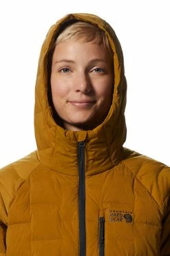 Mountain Hardwear Women's Stretchdown™ Hooded Jacket -Mountain Hardwear Sales Shop 25546060 TAN 3 5