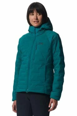 Mountain Hardwear Women's Stretchdown™ Hooded Jacket -Mountain Hardwear Sales Shop 25546060 TEAL 3