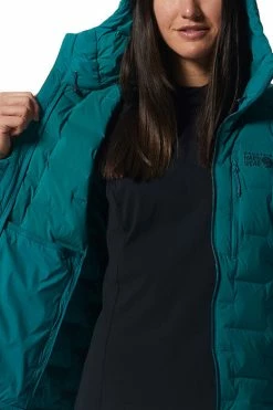 Mountain Hardwear Women's Stretchdown™ Hooded Jacket -Mountain Hardwear Sales Shop 25546060 TEAL 3 3