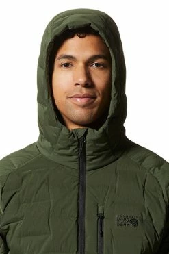 Mountain Hardwear Men's Stretchdown™ Hooded Jacket -Mountain Hardwear Sales Shop 25546128 OLIVE 3 4