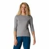 Mountain Hardwear Women's Crater Lake™ 3/4 Crew Top 2 Mountain Hardwear Women's Crater Lake™ 3/4 Crew Top -Mountain Hardwear Sales Shop 25592742 DARK HEATHER GREY 3