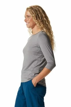 Mountain Hardwear Women's Crater Lake™ 3/4 Crew Top 19 Mountain Hardwear Women's Crater Lake™ 3/4 Crew Top -Mountain Hardwear Sales Shop 25592742 DARK HEATHER GREY 3 2