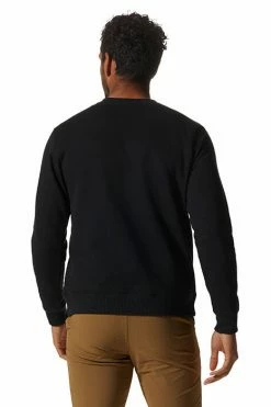 Mountain Hardwear Men's MHW Logo Pullover Crew Sweatshirt -Mountain Hardwear Sales Shop 25655754 BLACK 3 1