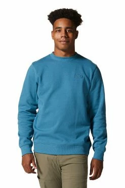 Mountain Hardwear Men's MHW Logo Pullover Crew Sweatshirt -Mountain Hardwear Sales Shop 25655754 BLUE 3