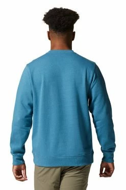 Mountain Hardwear Men's MHW Logo Pullover Crew Sweatshirt -Mountain Hardwear Sales Shop 25655754 BLUE 3 1