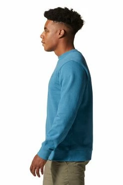 Mountain Hardwear Men's MHW Logo Pullover Crew Sweatshirt -Mountain Hardwear Sales Shop 25655754 BLUE 3 2