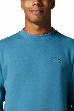 Mountain Hardwear Men's MHW Logo Pullover Crew Sweatshirt -Mountain Hardwear Sales Shop 25655754 BLUE 3 3