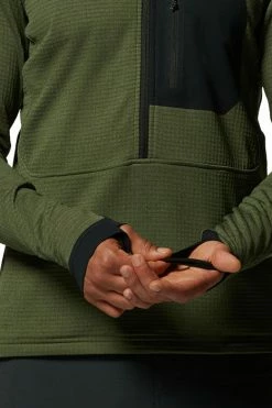 Mountain Hardwear Men's Polartec® Power Grid Half-Zip Jacket 15 Mountain Hardwear Men's Polartec® Power Grid Half-Zip Jacket -Mountain Hardwear Sales Shop 25670241 GREEN 3 3