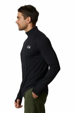 Mountain Hardwear Men's Mountain Stretch™ 1/2-Zip Top -Mountain Hardwear Sales Shop 25670266 BLACK 3 2