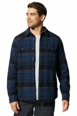 Mountain Hardwear Men's Plusher™ Long Sleeve Shirt -Mountain Hardwear Sales Shop 25670415 NAVY 3