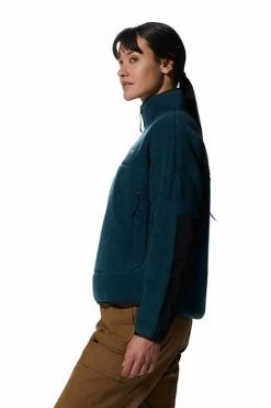 Mountain Hardwear Women's HiCamp™ Fleece Pullover Top -Mountain Hardwear Sales Shop 25670498 TEAL 3 3