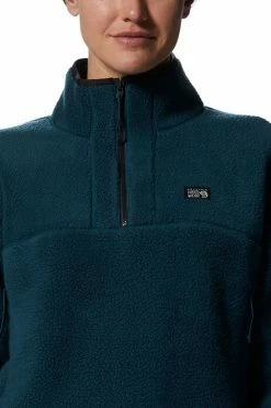 Mountain Hardwear Women's HiCamp™ Fleece Pullover Top -Mountain Hardwear Sales Shop 25670498 TEAL 3 4